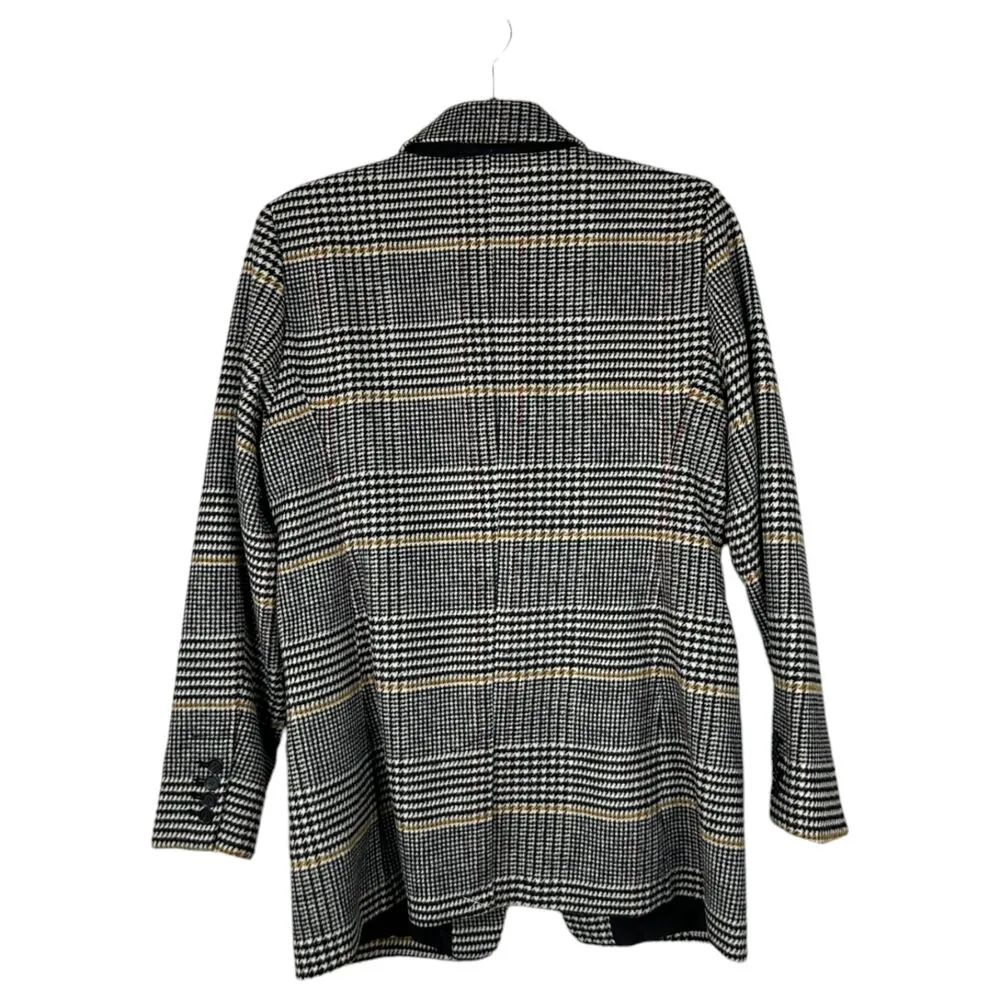 Loft Plaid Modern Blazer Oversized Slouchy Houndstooth Size 10 As Seen On TV - Image 6