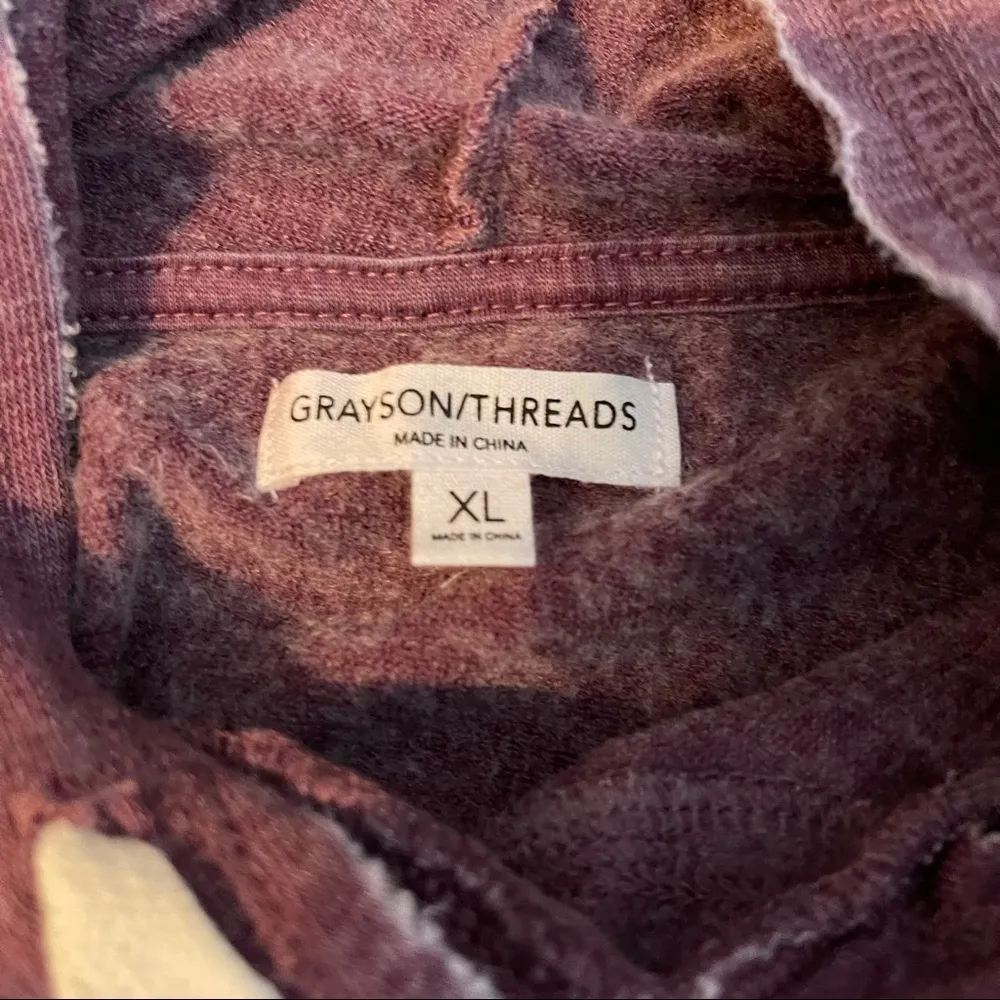 GRAYSON THREADS HEART WINE GRAPHIC HOODIE SIZE XL - Image 6