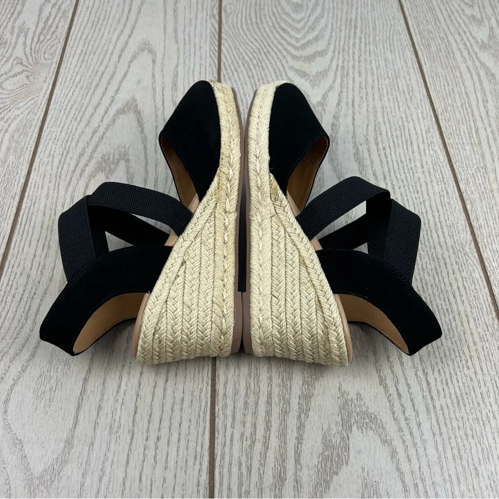 Easy Spirit Women's Meza Espadrille Wedge Sandals 6.5W Black $89 - Image 4