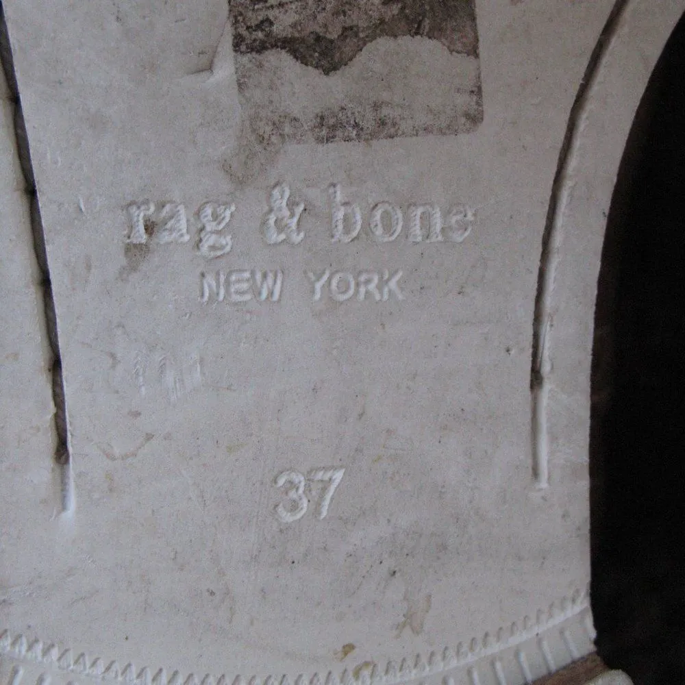 Rag & Bone  Womens 6.5 Brown Distressed Leather Laceless Oxfords - Image 10