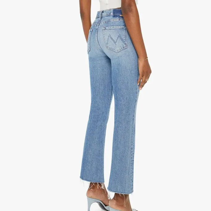 MOTHER Superior The Outsider Flood Fray In Are We There Yet crop blue denim 26 - Image 7