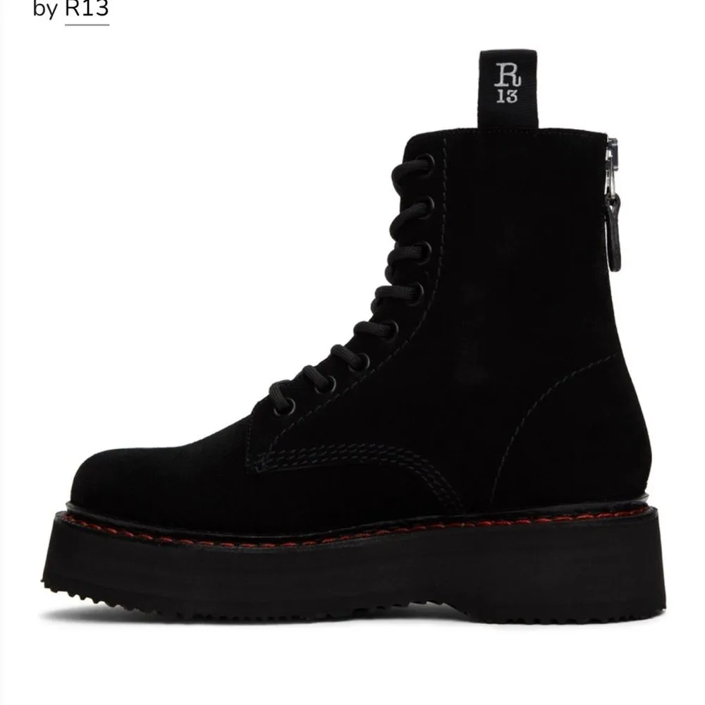 R13 NEW Suede Single Stack Women's Boot size 7.5 - Image 4