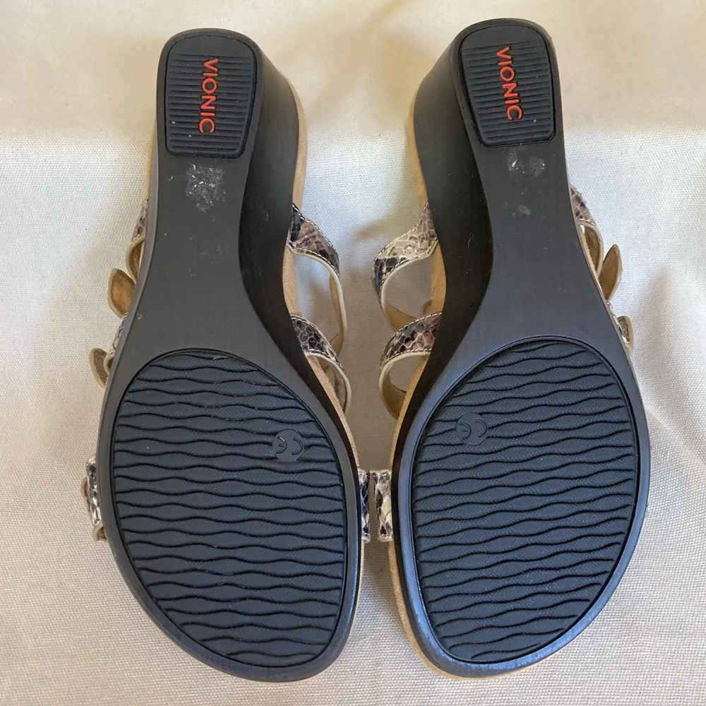 Women's Radia Snakeskin Print Wedge Sandals - Image 8