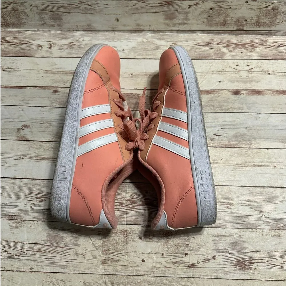 Adidas Neo Baseline Sneakers Women's Size 6 Pink White Shoes Trendy Comfort - Image 6