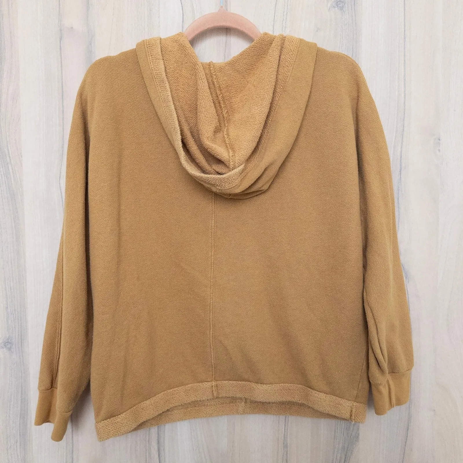 Free People Movement Women Cropped Hoodie Sweatshirt Size S Cozy Boho Athleisure Yellow - Image 6