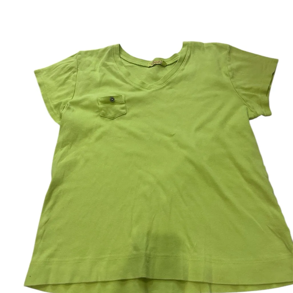 Fresh Produce T-Shirt‎ Women's Extra large  Green V-Neck Pocket Tee Solid Basic - Image 2