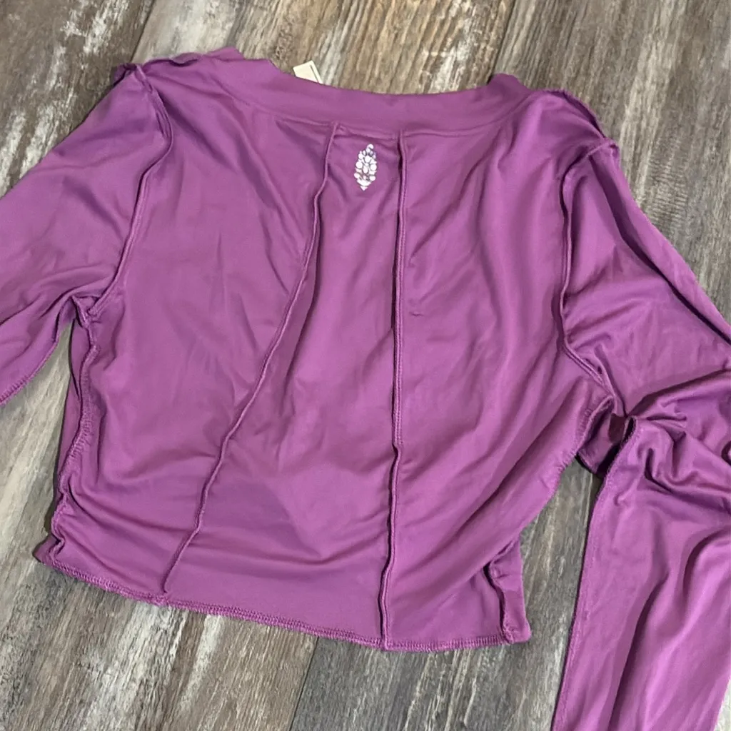 Free People Movement  Long Sleeve Crop Top Orchid FP Movement XS - Image 3