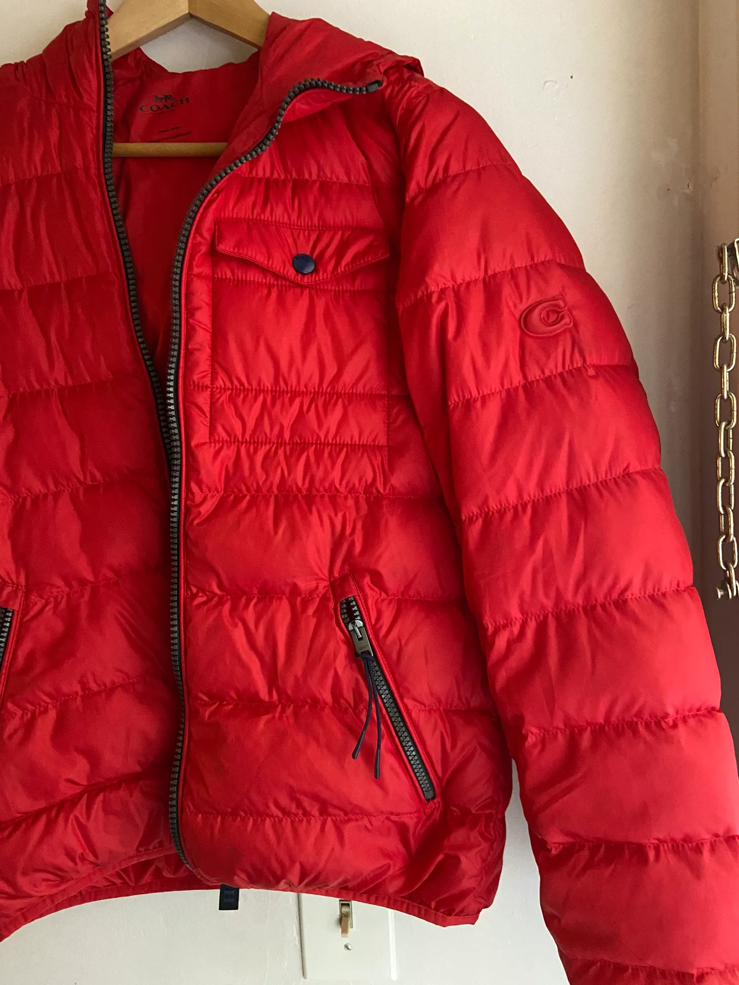 Red Puffer Coat - Image 3