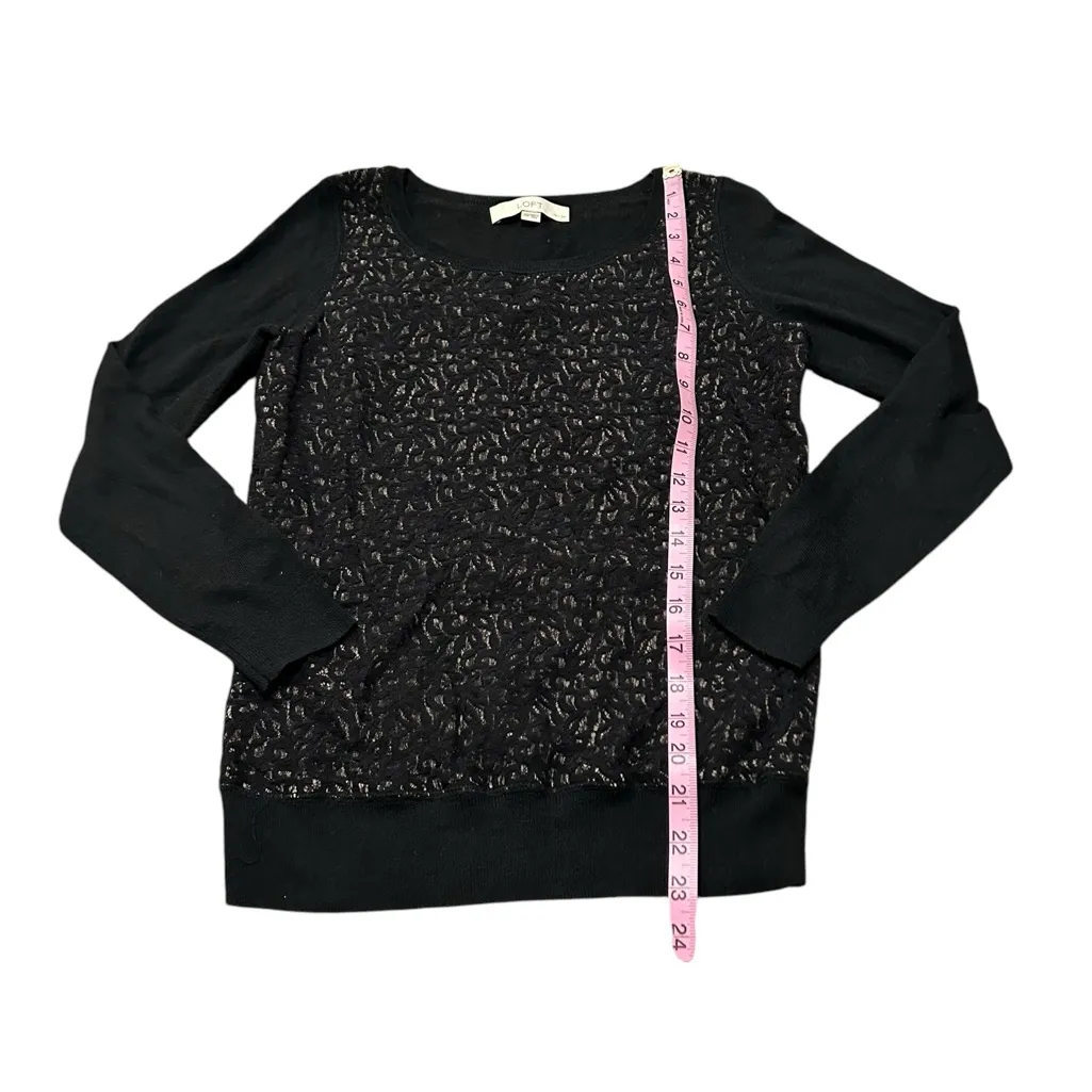 3/$15 LOFT lace front sweater - Image 2