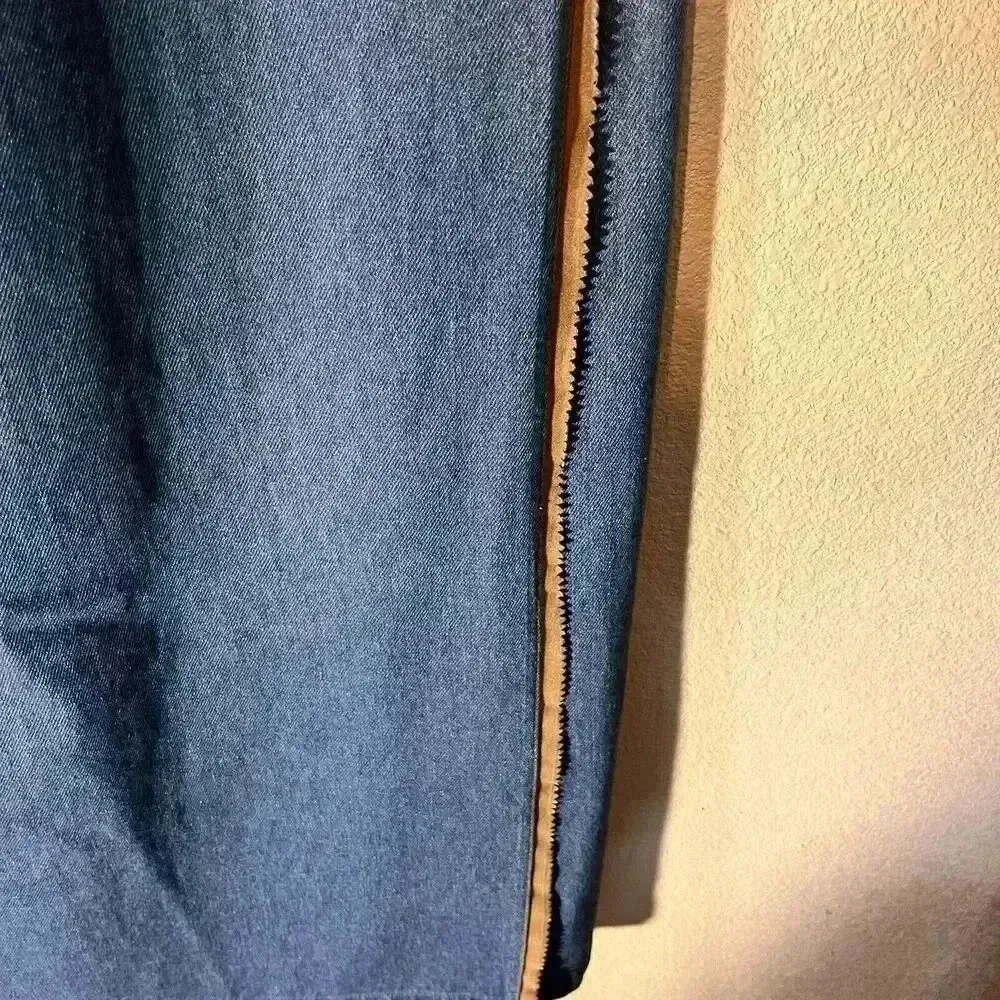 Hill Country Vintage 80’s Denim Woman’s Faux Wrap Western Skirt Size 14 Blue - Image 7