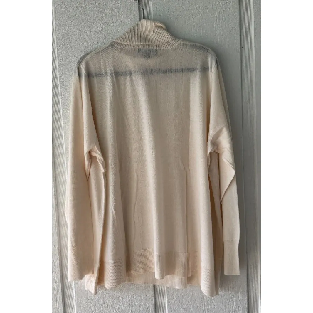 Ellos Turtleneck Sweater Knit Pullover Long Sleeve‎ Beige 2X Tan Size XXL - Image 5