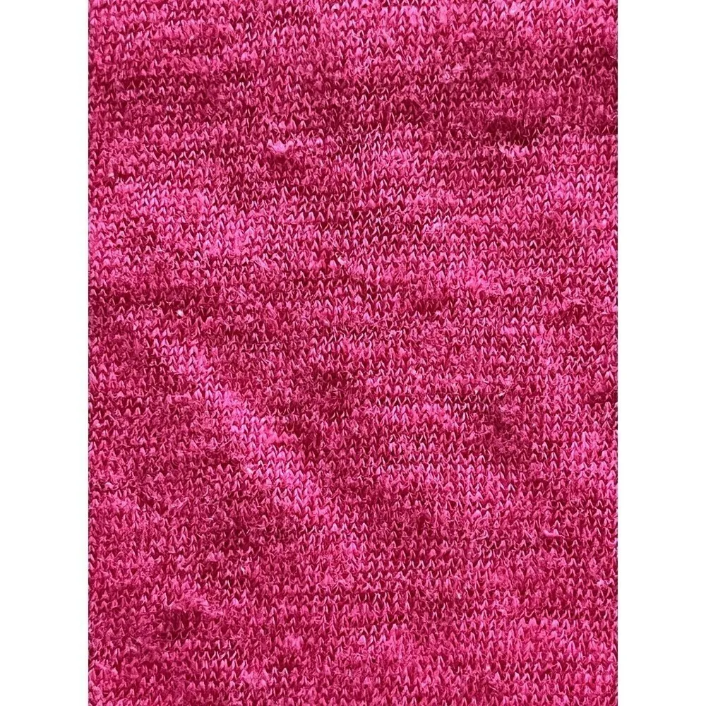 Rachel Ray Hot Pink Cap Sleeve Boxy Knot Hem Pullover Barbie Linen Tee Shirt 1X - Image 7