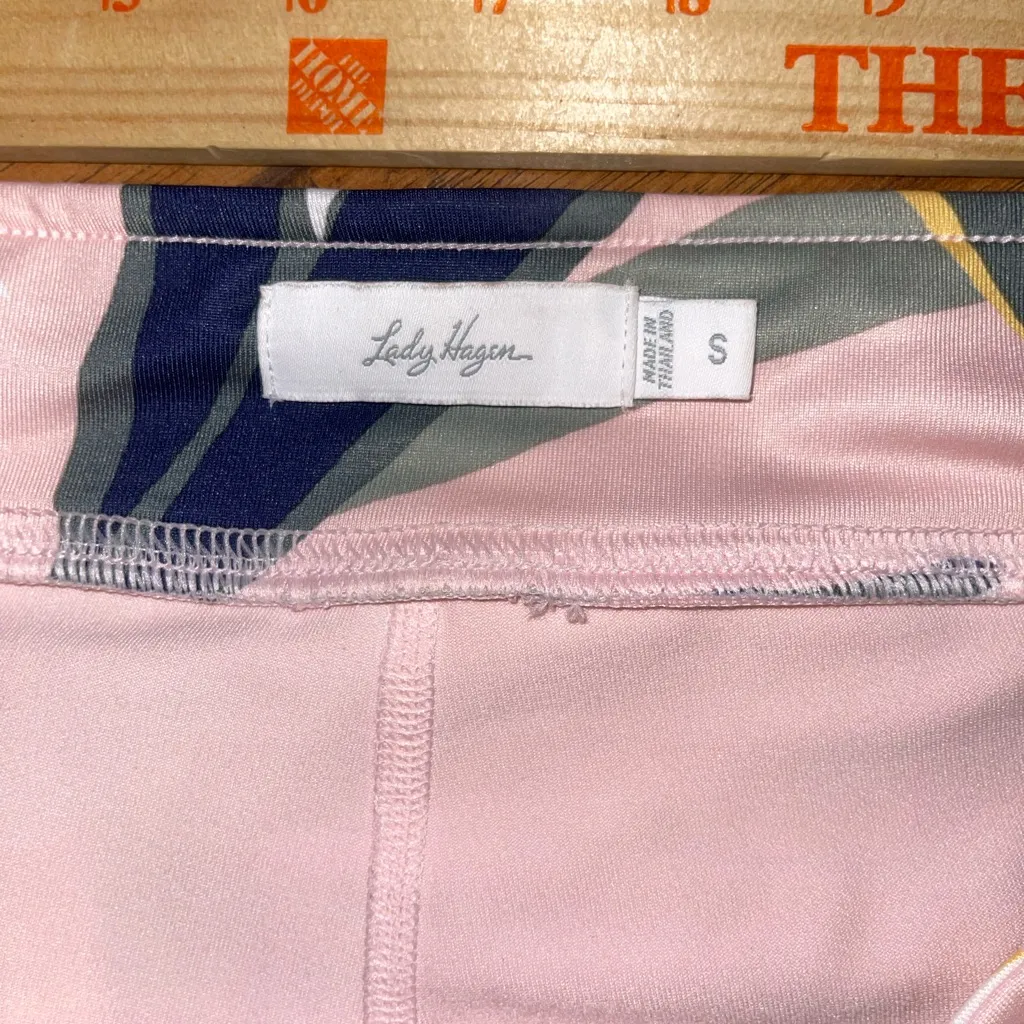 Lady Hagen Pink Green Leaf Print tennis golf athletic skirt woman’s small - Image 5