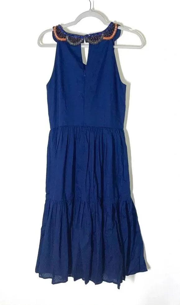 Cynthia Steffe Bead Embellished Neckline Tiered Dress Size 8 - Image 9