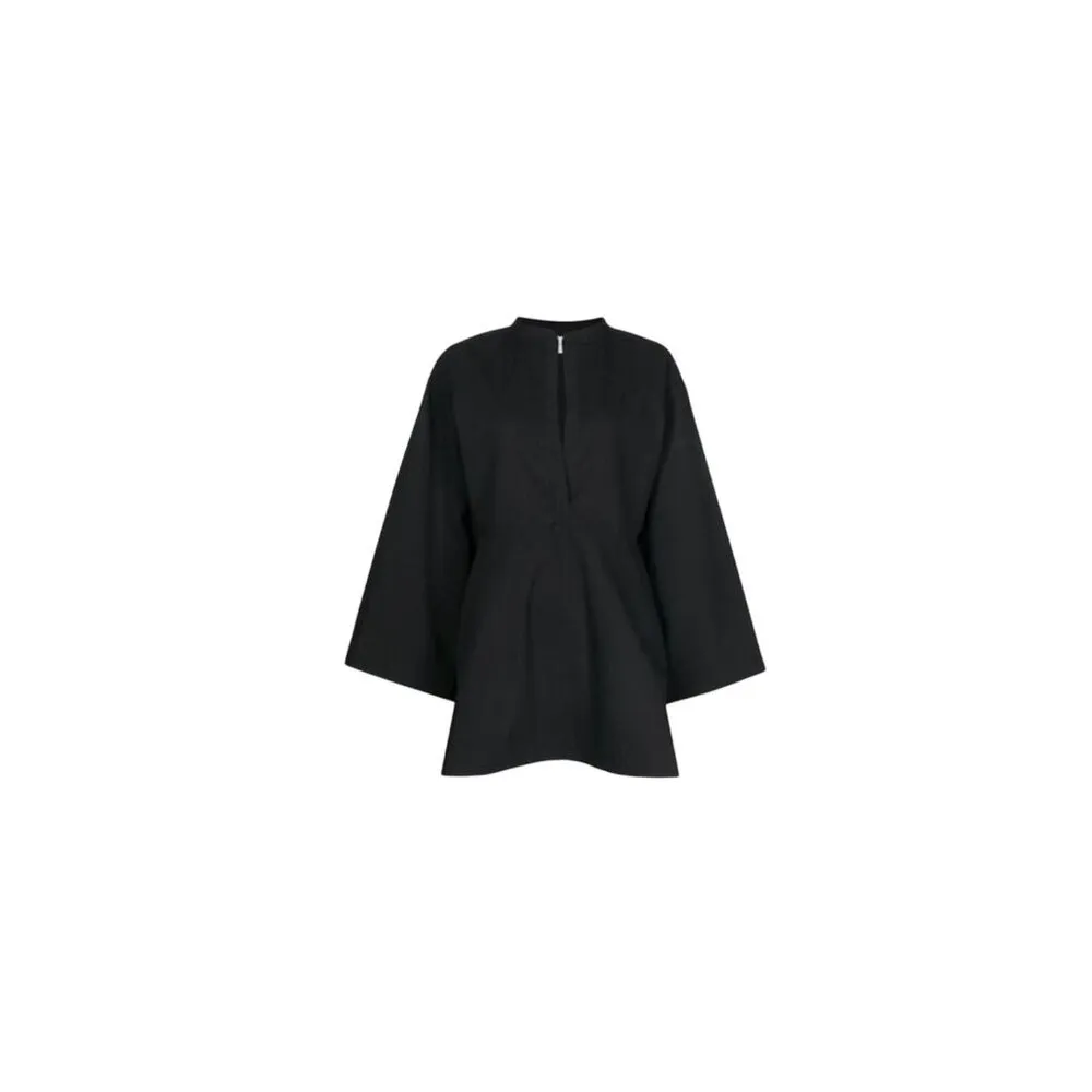 Bondi Born EZE Cotton Silk Mini A Line Tunic Dress Size Medium Black - Image 7