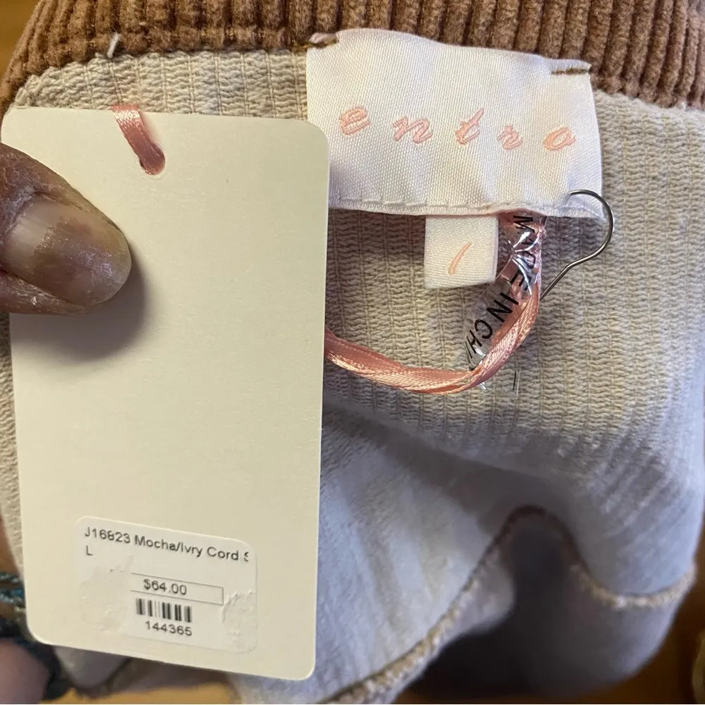 Colorblock Raw Hem Minimalist Coastal Cowgirl Western Corduroy Shacket - Image 4