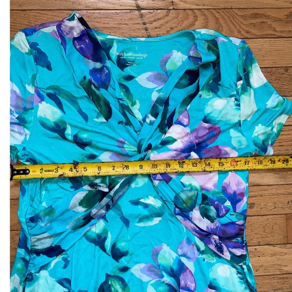 SOFT SURROUNDINGS Saviormidi  Dress‎ in Lilac Amaryllis Floral Size M - Image 4