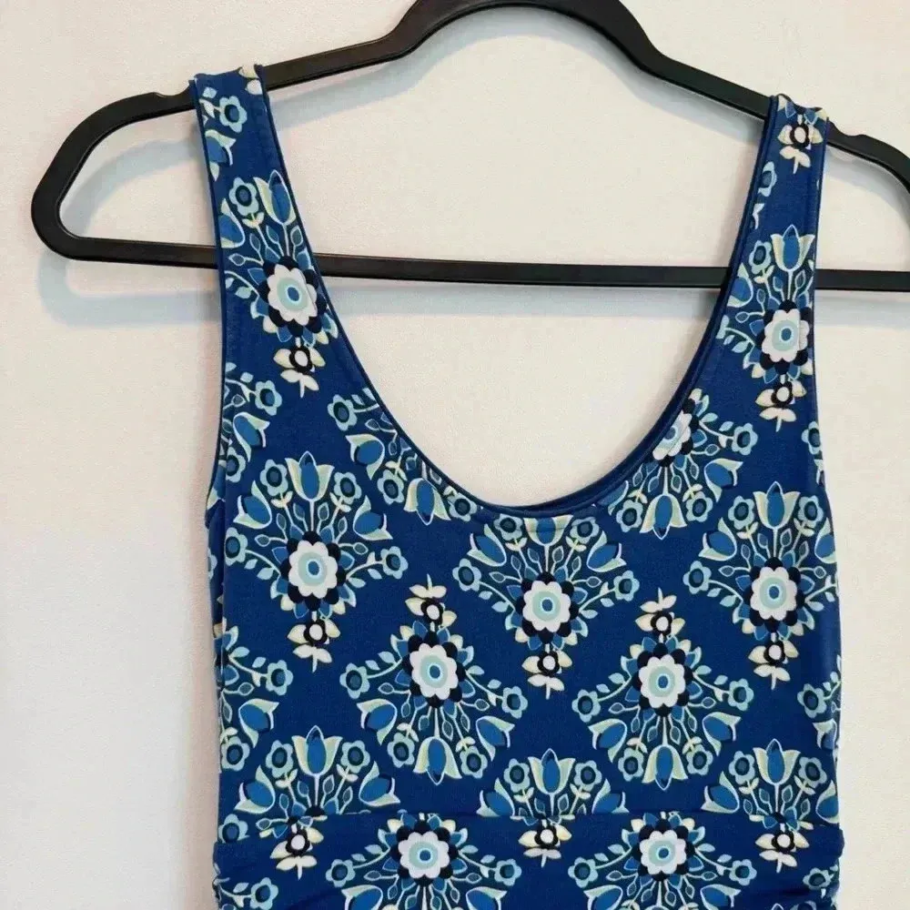 Boden Diana Maxi Dress in Blue/Green Floral Print Sz 4p Blue - Image 8