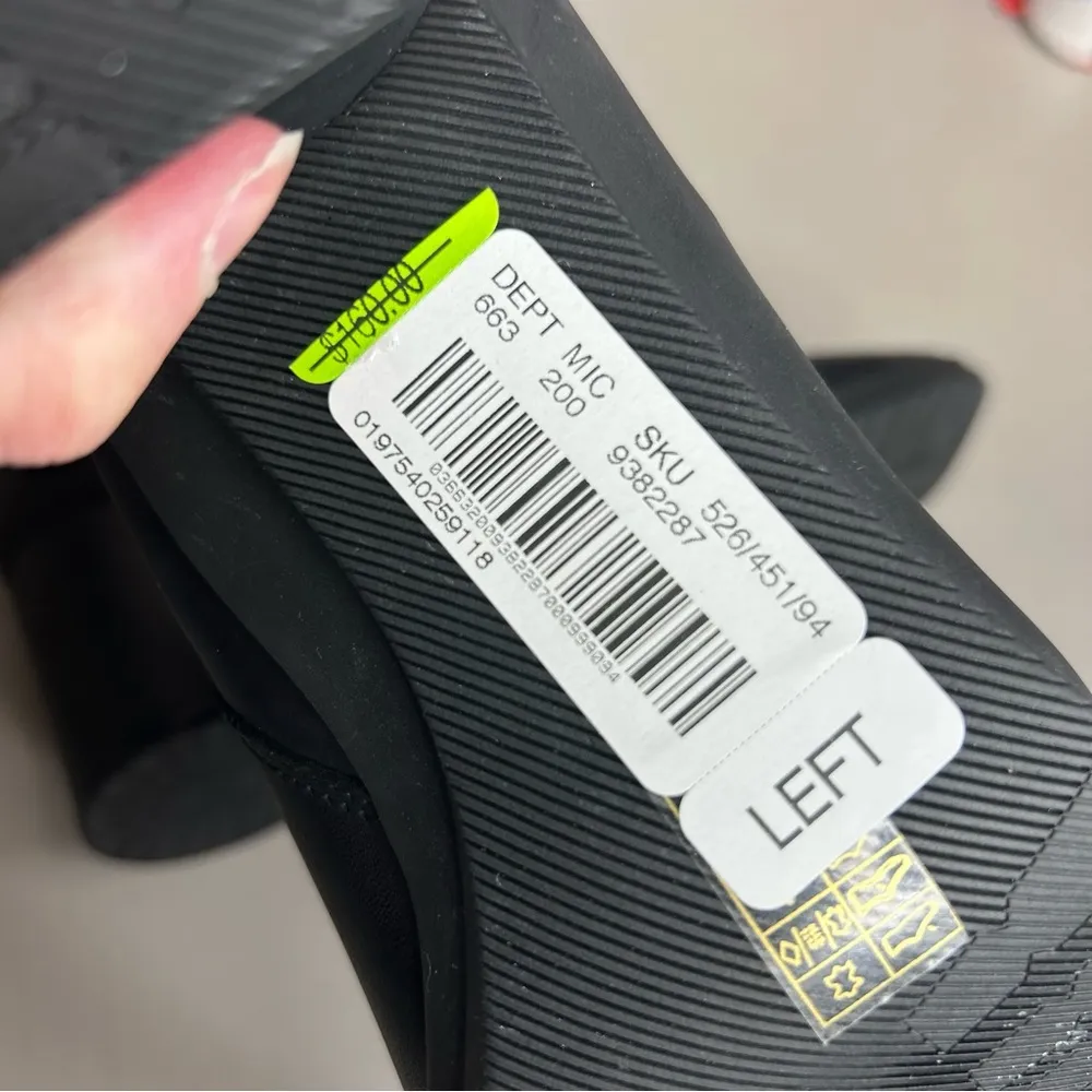 Naturalizer Aimee Black Leather Block Heel Bootie Boot Zip Up Side Size 7.5 NEW - Image 3