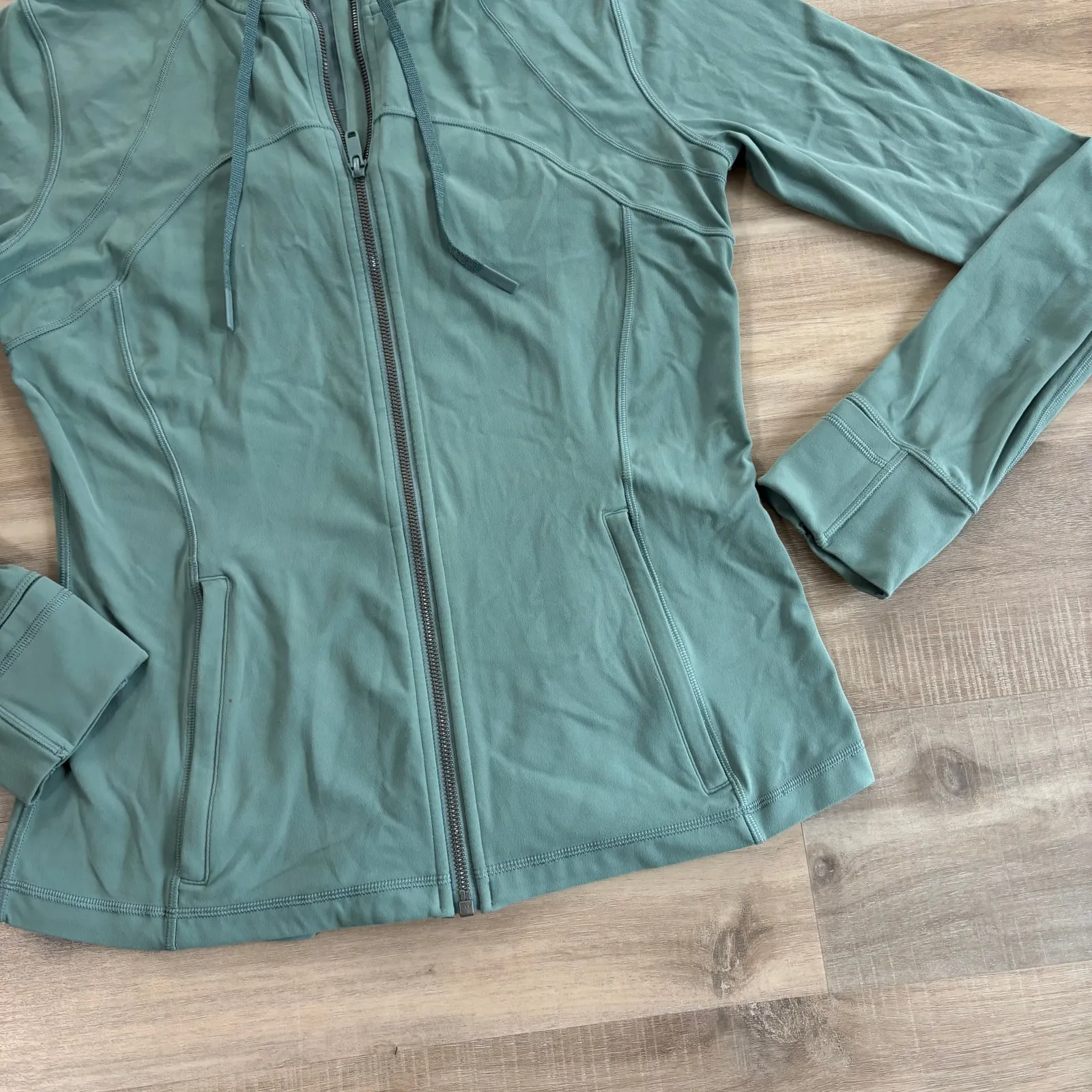 Lululemon Hooded Define Jacket *Nulu Tidewater Teal Women Size 12 - Image 3
