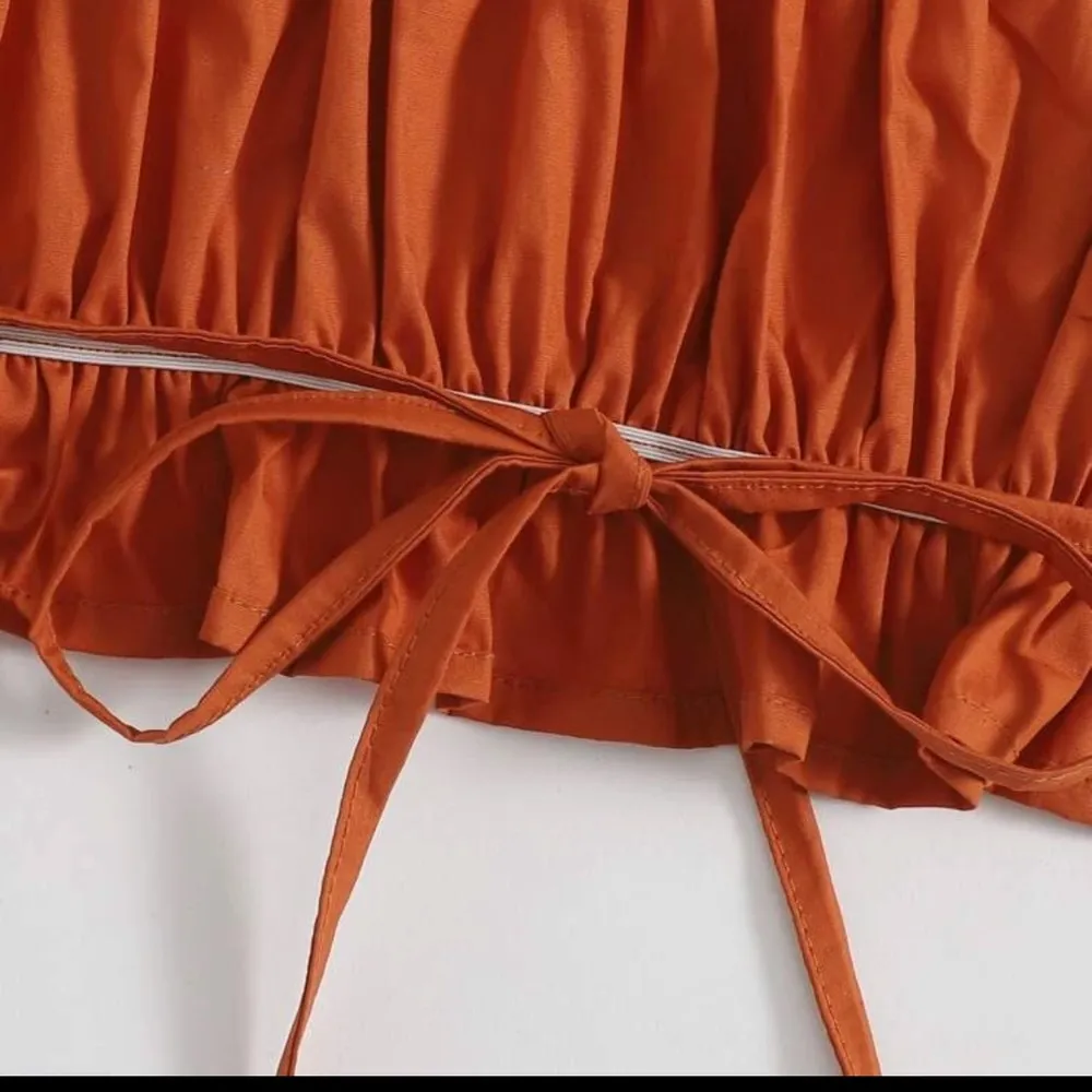 SheIn Ruffle Trim Backless Crop Top - Image 4