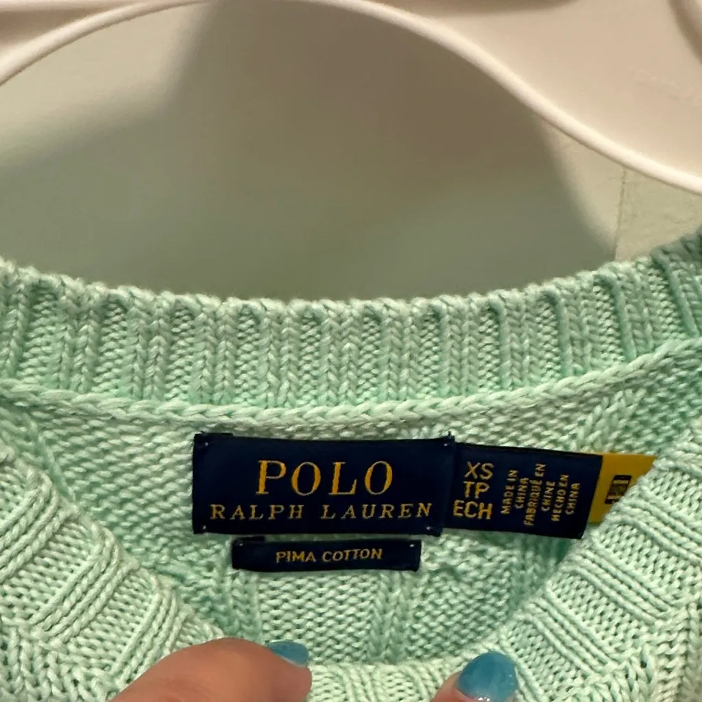 Ralph Lauren  Mint Green Knit Sweater - Image 2
