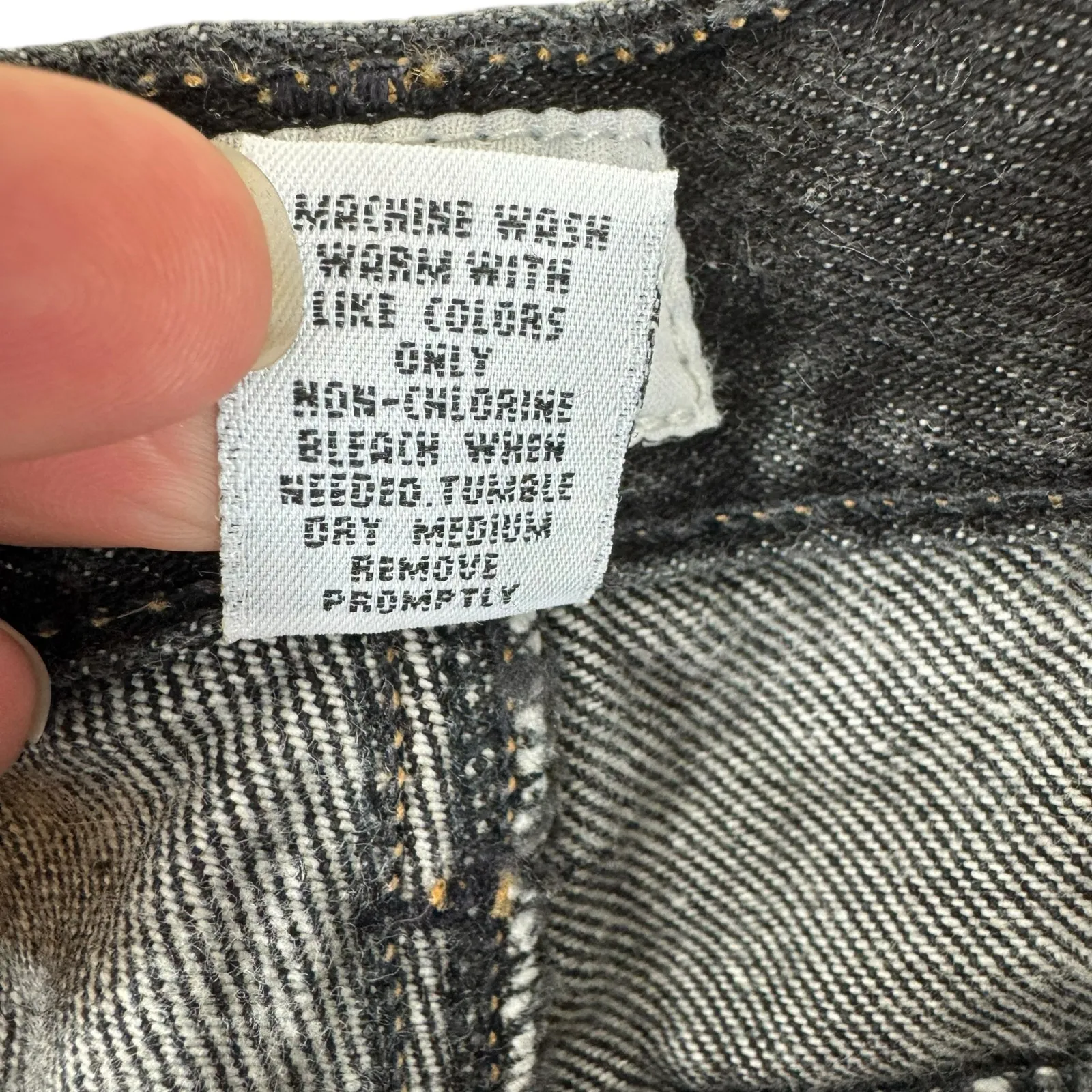 Ann Taylor LOFT 100% Cotton Antiqued Black Straight Leg High Rise Jeans Size 14 - Image 5