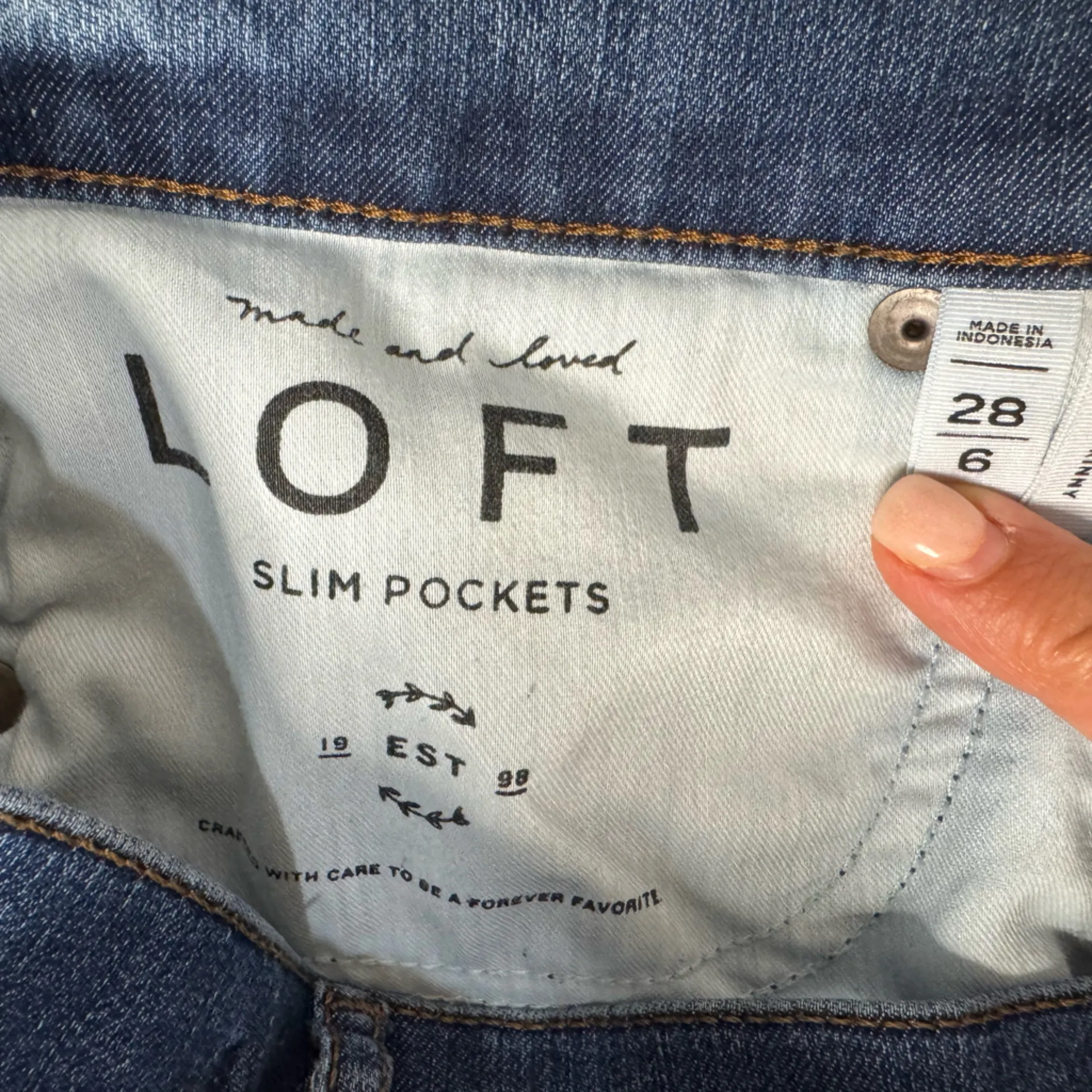 Loft Skinny Jean Distressed Ankle High Rise 6/28 - Image 4