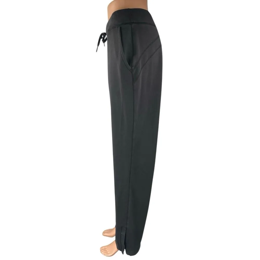 BYLT Women's Black Drawstring High Waisted Straight Trousers Sweat Pants Size M Size M - Image 2