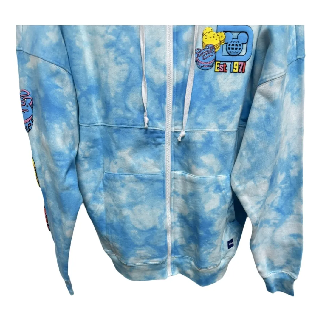 Disneyworld Spirit Jersey Disney Eats Macaron Cookie Hoodie Jacket Blue L NWT Size L - Image 3