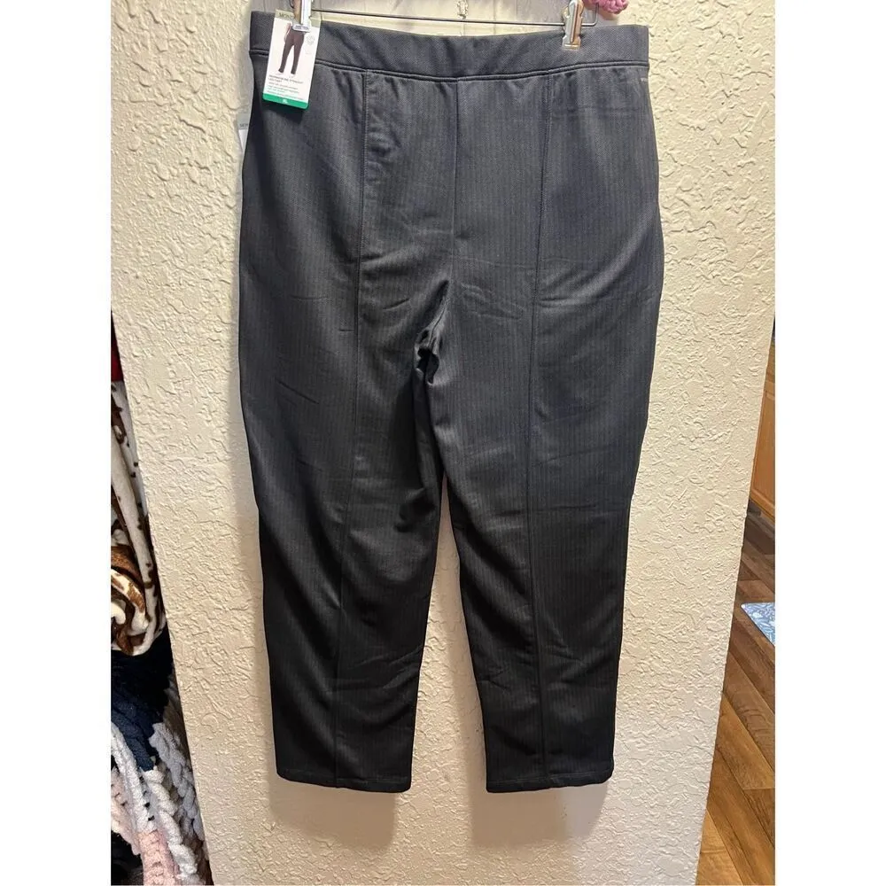 Mondetta Black & Grey Herringbone Straight Leg Pants Woman’s XL NEW - Image 11
