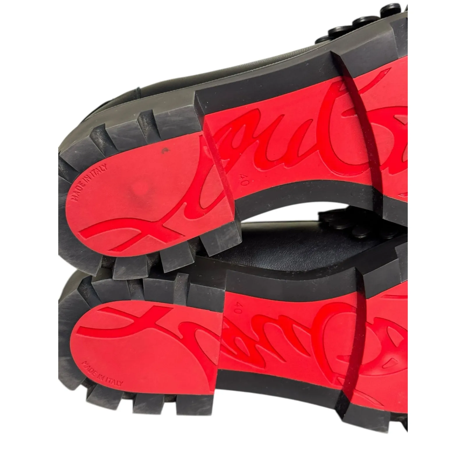 Christian Louboutin Flora Lug Sole Loafer in Black Size 40 - Image 13