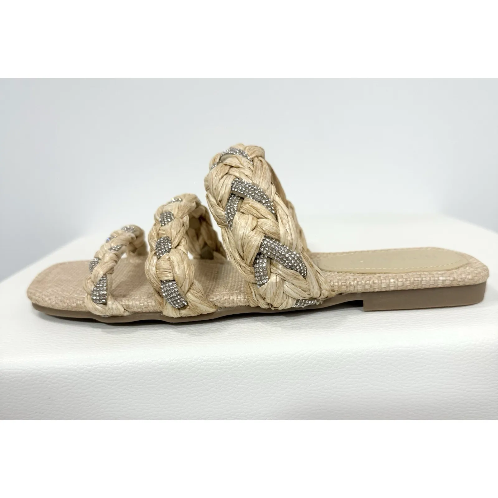 Nine West Qazz Sandals Slide Slip On Flats Wo’s Size 6M - Image 2