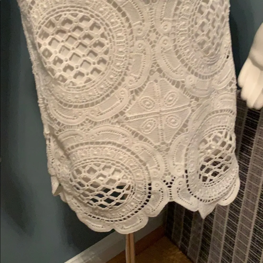 Missguided White crocheted short sleeve dress - Image 5