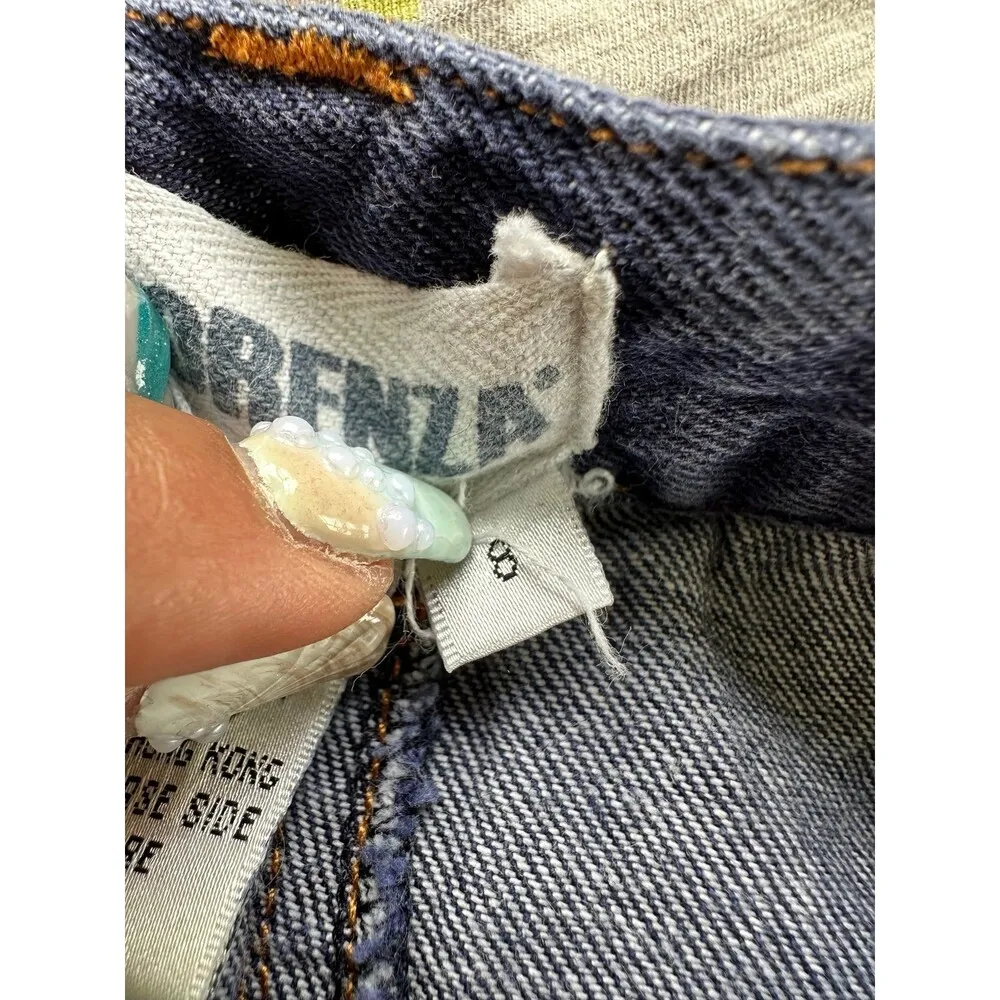 Vintage Forenza 100% Cotton Dual Side Black Velvet Stripes Straight Leg Jeans 8 - Image 5