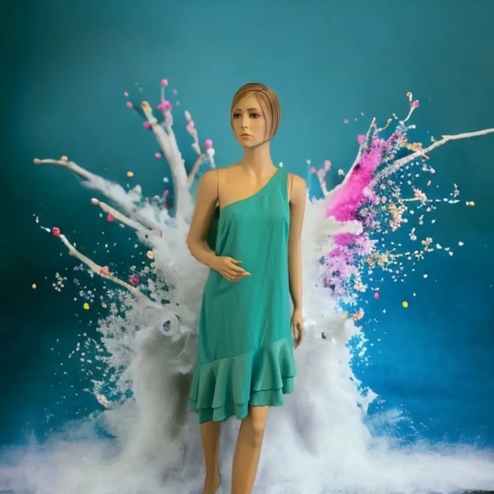 Trina Turk One Shoulder Peplum Hem Cocktail‎ Dress - Image 3