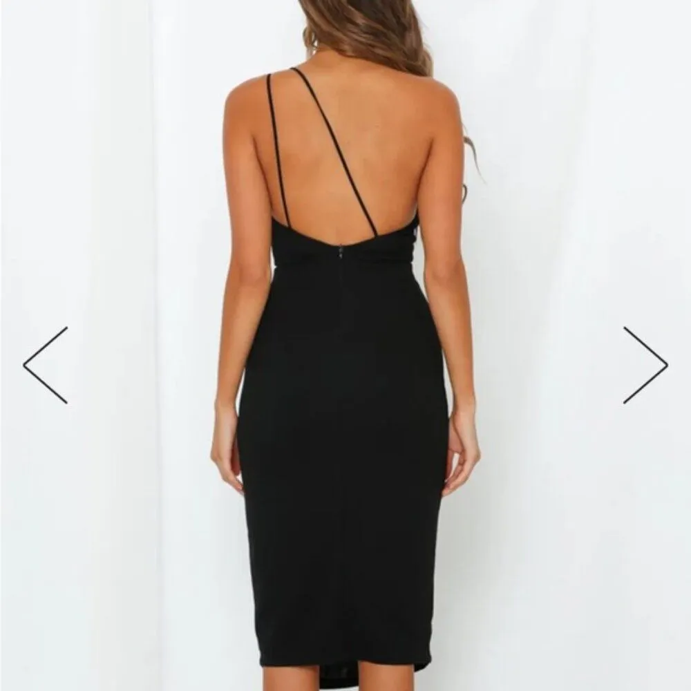 NWT Hello Molly Taking it Back Dress in Black Midi Length (Size XS US2) - Image 2