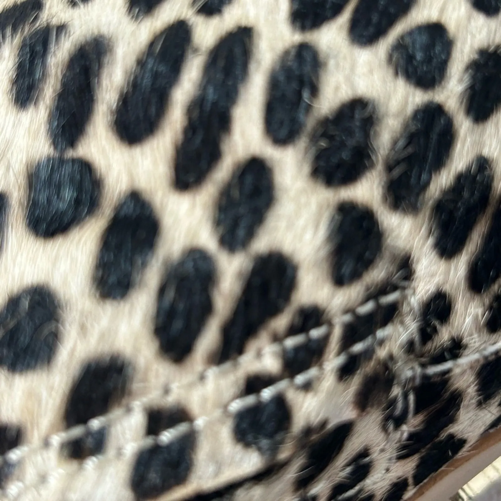 Vintage Victoria’s Secret Leopard Calf Hair Stiletto Ankle Boots Size 9 - Image 10