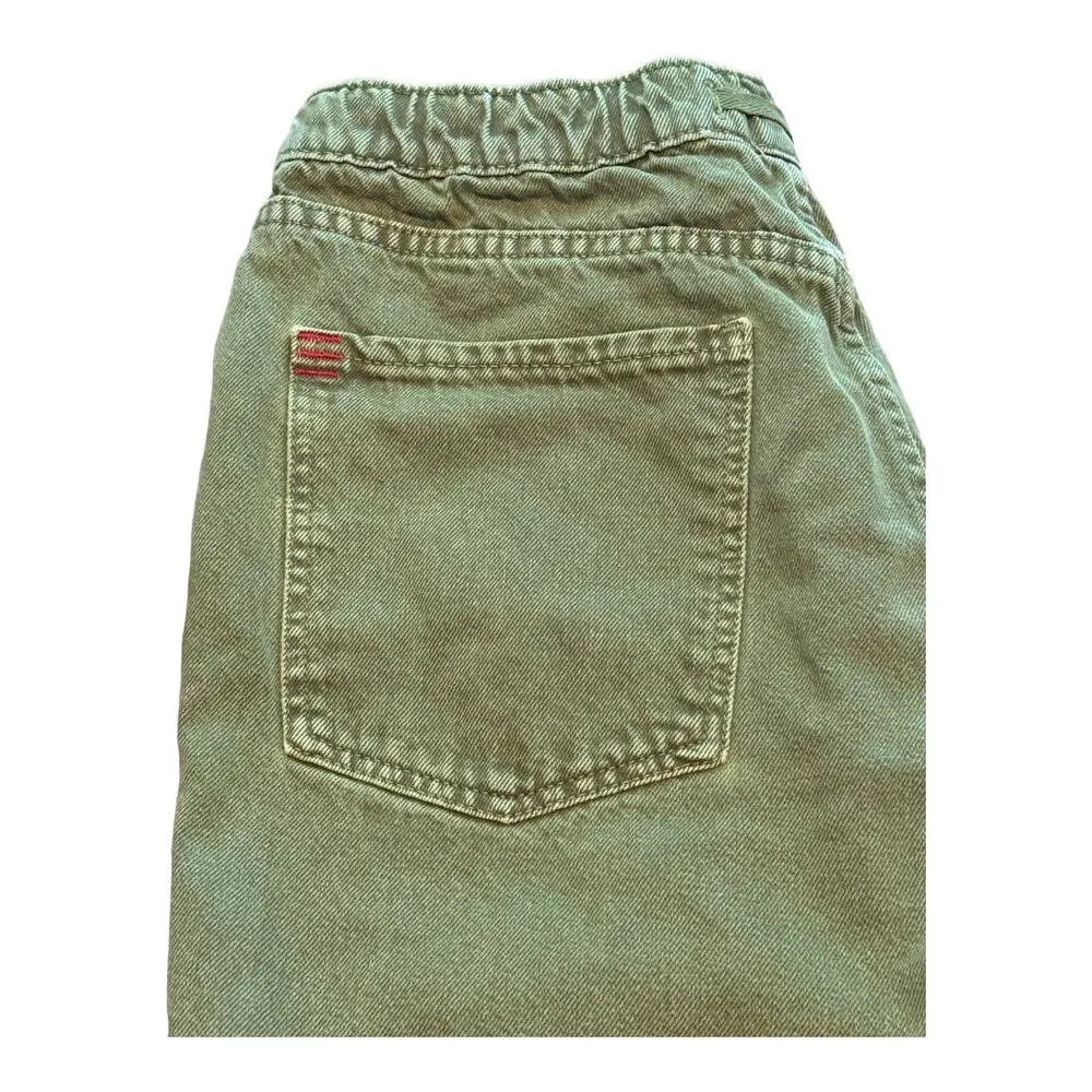 BDG Urban Outfitters Poppy Overdyed Denim Drawstring Short in green size large - Image 7