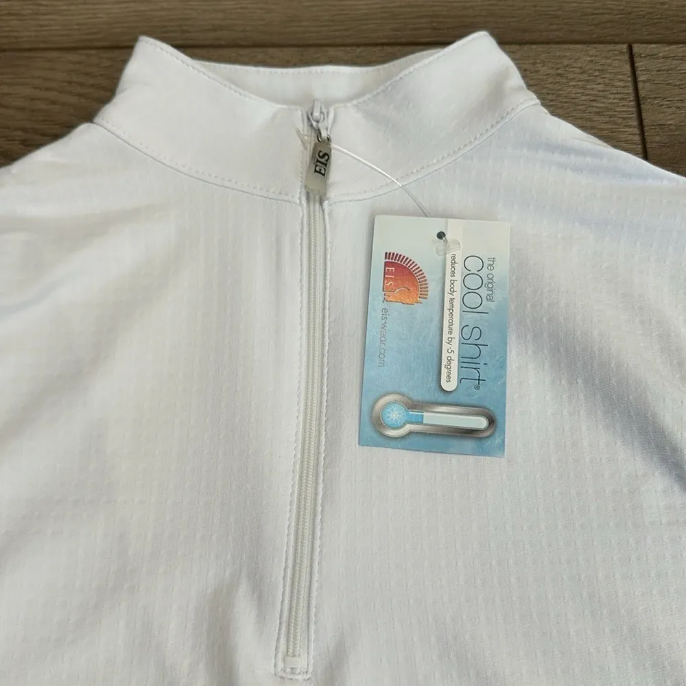 EIS Cool Sun Shirt Long Sleeve 1/4 Zip White Equestrian Shirt Size XS.‎ - Image 3