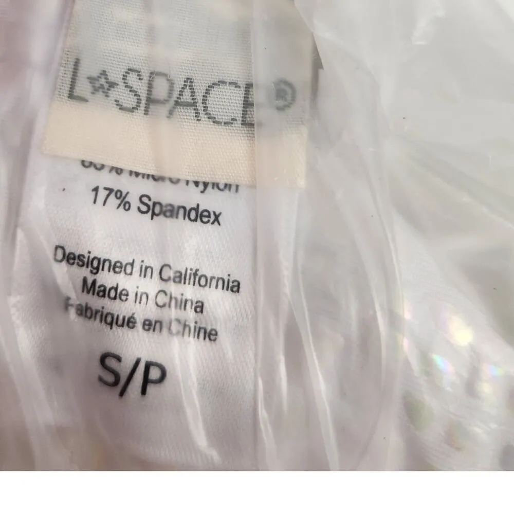 L*Space Brittany Triangle Bikini Top in Opal White Size Small NWT - Image 5