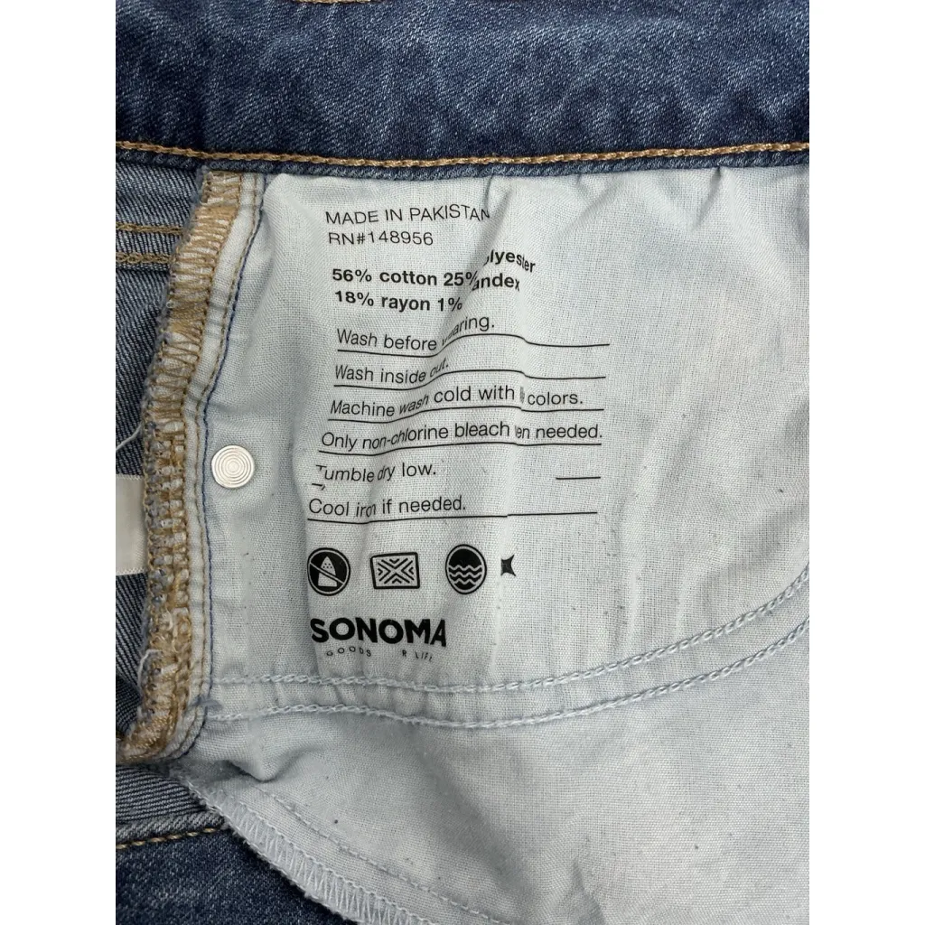 Womans Sonoma Distressed Blue Jeans 18 R Skinny Excellent Condition - Image 4