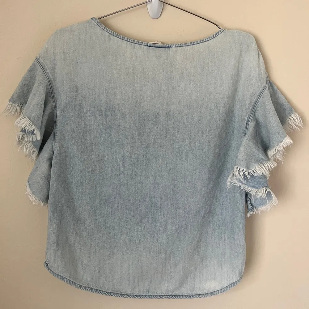 AG Adriano Goldschmied Shannon Top SHORT SLEEVE DENIM SHIRT in Marquis Size XS - Image 5