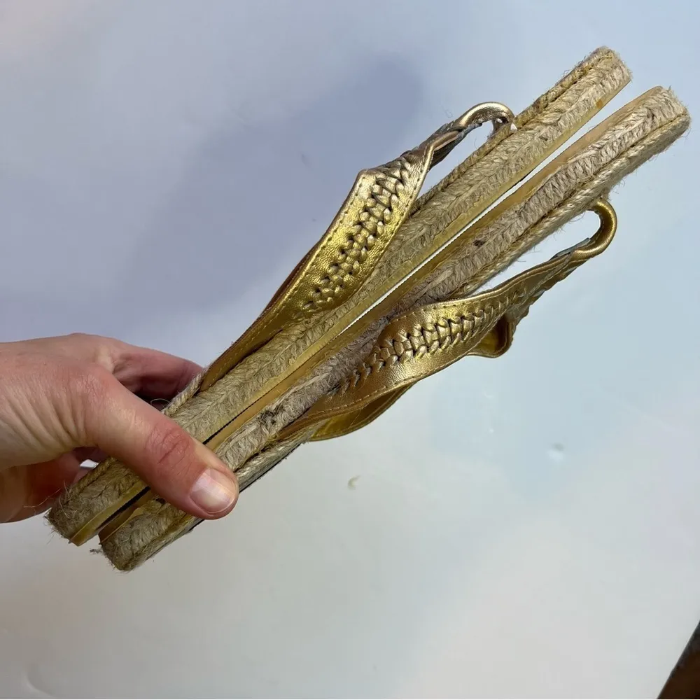 Steve Madden Gold Espadrille Sandals Size 10 - Image 5