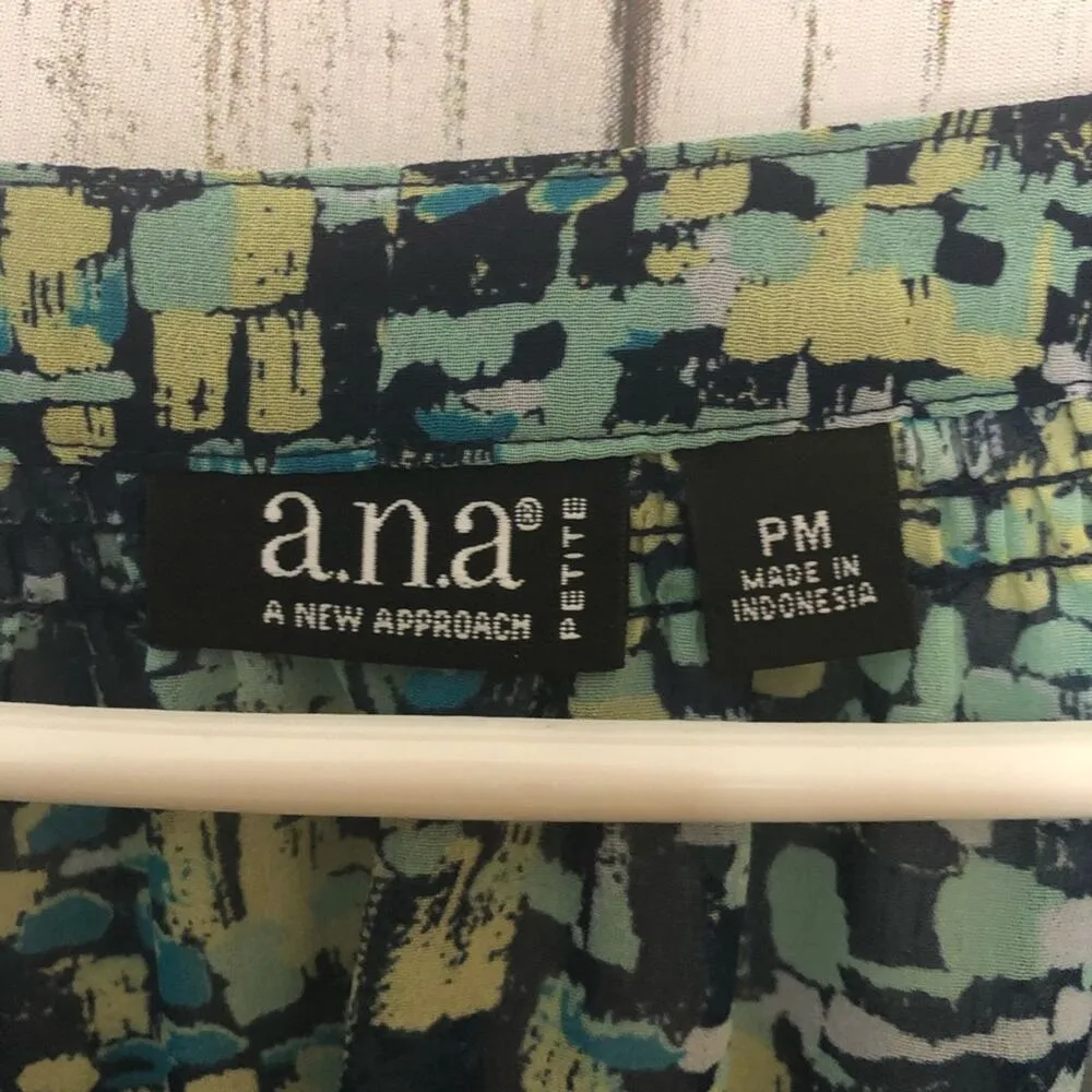 A.N.A Womens Professional Style Short Sleeve  Colorful Blouse Sz MP - Image 7