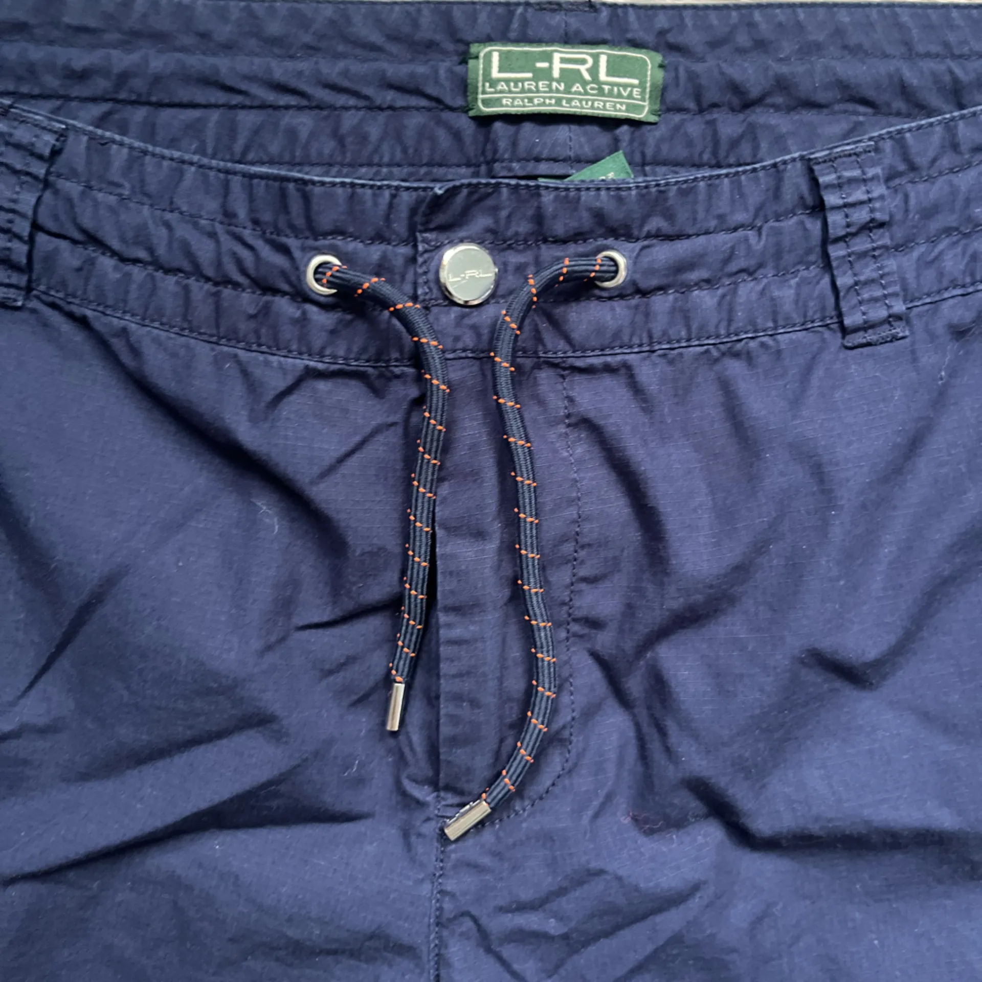Lauren Ralph Lauren Active 100% Cotton Navy Lightweight Ankle Pants Size 14 - Image 3