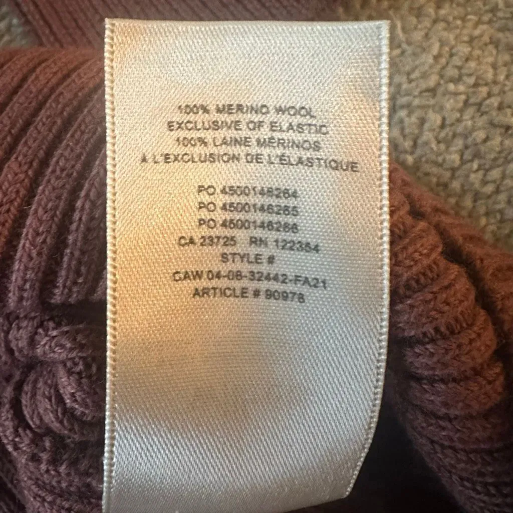 Aritzia Wilfred Rebecca 100% Merino Wool Turtleneck Sweater Dress in Mauve Size - Image 6