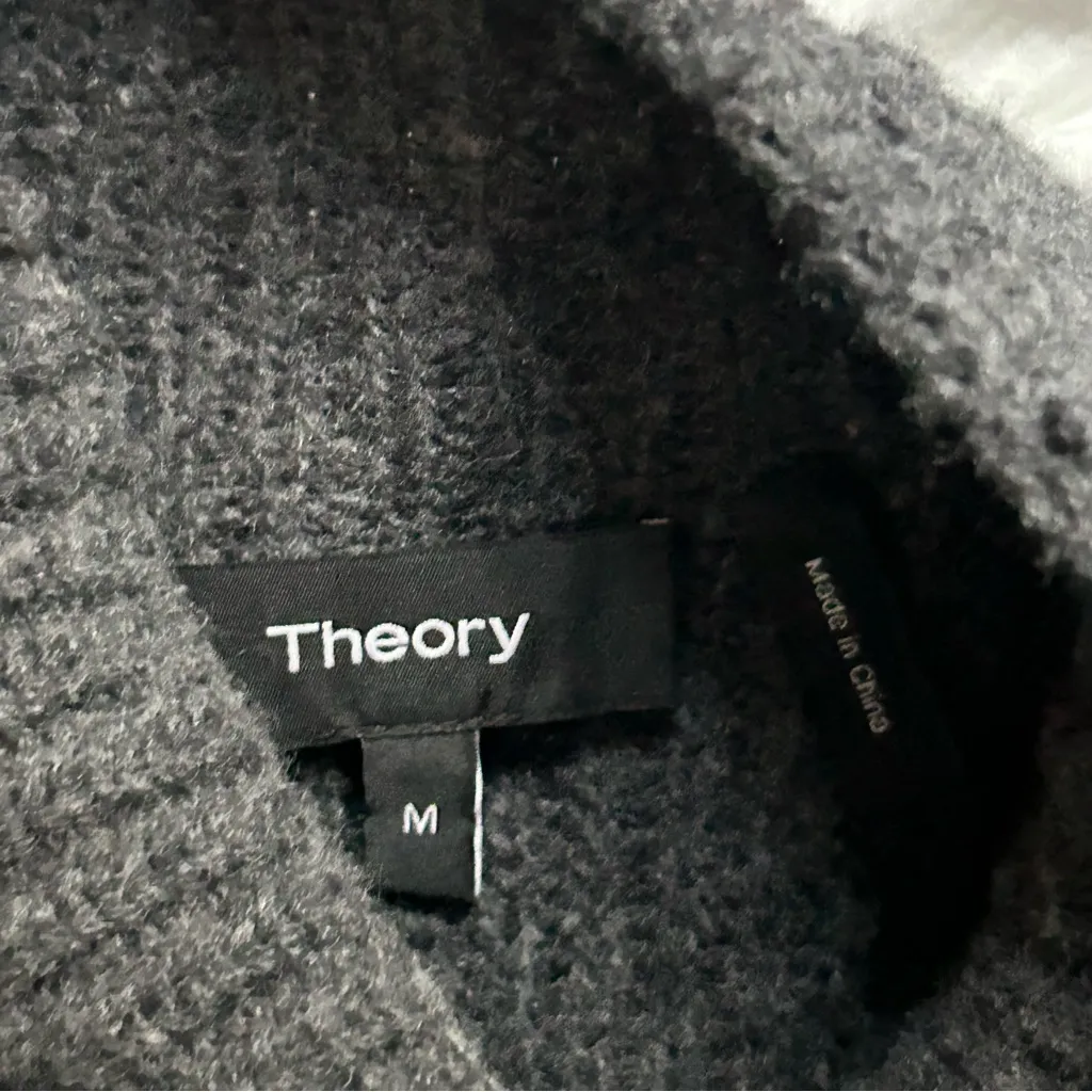 Theory Embree Charmant Mock Neck Sleeveless Tunic Sweater Wool Cashmere Medium - Image 7