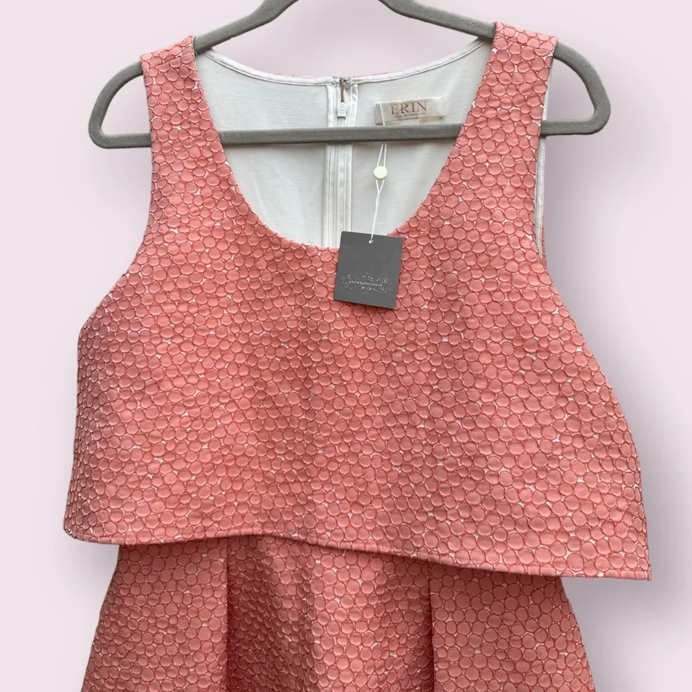 Anthropologie Erin by Erin Fetherston Coral Tiered Shift Dress - Image 6