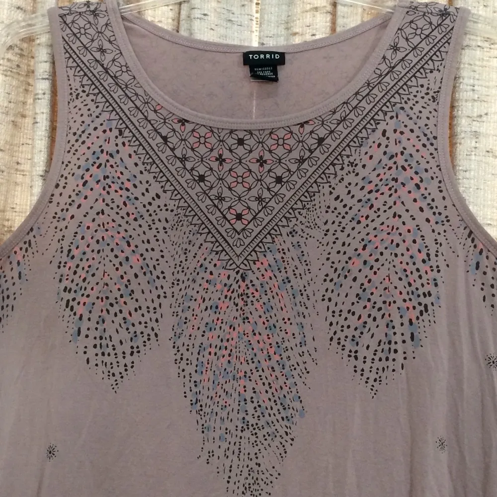 Feather High Neck Tank Top - Image 2